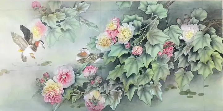 花間鴛鴦圖