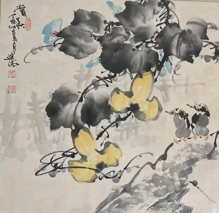 葫蘆鳥雀圖